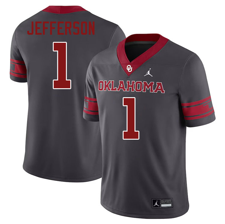 Tony Jefferson Oklahoma Sooners Jersey,Oklahoma Sooners Football Uniforms,Jersey-Anthracite